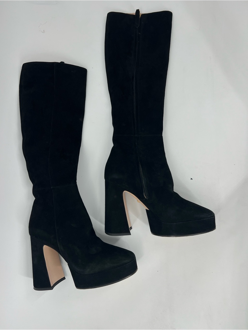 Gucci Madame Black Suede Knee High Boots Size 37 / US 6 - Picture 6 of 10